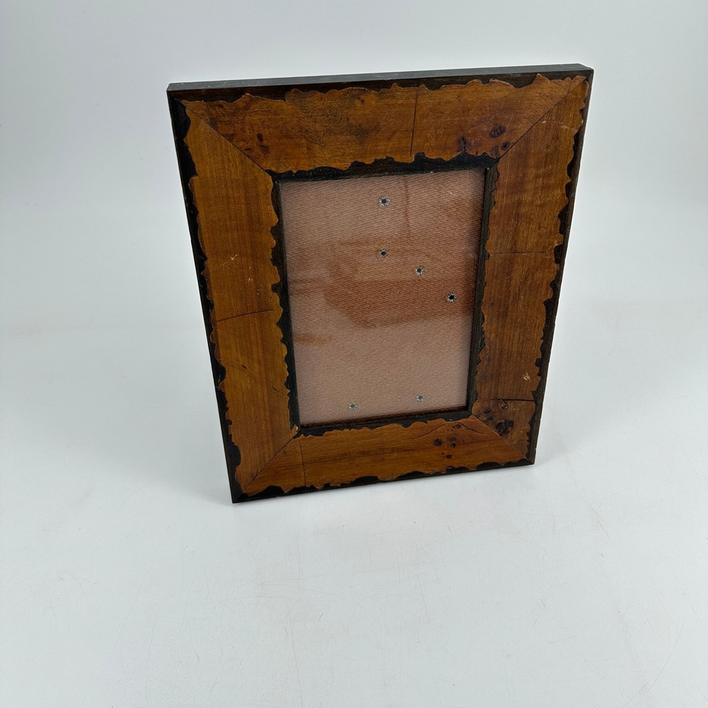 Burl Wood Veneer Picture Frame Rustic Live Edge Style Tabletop Decor 5x7